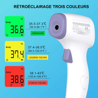 2 x RAW Customer Returns Adult Forehead Thermometer, Infrared Thermometer for Children, Non-contact Digital Thermometer, LCD Screen, Memory Function, Object and Body Mode, Fever Alert, Fast and Accurate Measurements - RRP €40.8