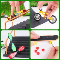 1 x RAW Customer Returns Fowecelt Fingerboards Mini Finger Toy Set, 31 Pieces Finger Scooter Finger Skateboards Fingerboard Finger Bike Training Props Fingertips Movement Toy Games for Children - RRP €22.27