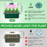 1 x RAW Customer Returns YAUNGEL Germination Tray, 5 Pieces Mini Greenhouse Germination with Heated Mats, Adjustable Brightness and Timing Controller, Seed Propagator Kit for Germination Growing - RRP €35.99