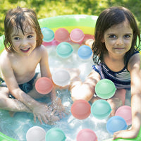 1 x Brand New Reusable Water Balloons 24 Silicone Water Balls for Kids Pool Water Fighting Games for Summer Party, Quick Filling and Easy to Tie for Water Games - RRP €20.4