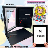 2 x Brand New Shengruili Storage Frame for Children, Children s Art Frame, A4 Children s Drawing Frame, Frame for Children s Drawings Front Opening, A4 Art Frame, Photo Frames for Children s Drawings - RRP €40.8