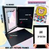 7 x Brand New Picture frame, fillable picture frame, picture frame children s drawings, children s art picture frame, art frame children, art frame front opening, hinged art photo frame for children s pictures A4, art frame - RRP €125.3