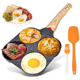 2 x RAW Customer Returns Rhitchy fried egg pan induction pancake pan 4 holes pancake pan non-stick for omelettes sausages burgers, pancake pan for induction cooker gas stove electric ceramic stove - RRP €37.98