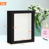 1 x RAW Customer Returns Anhow 2-pack 3D picture frames for filling, A4 3D picture frame, deep object frame 20 x 30 cm with transparent real glass for table top and wall - black 3cm - RRP €26.21