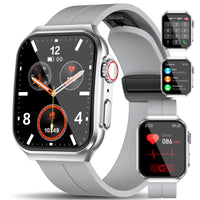 1 x RAW Customer Returns 2024 New Smartwatch with ECG li , 1.96 Fitness Watch with Sleep Monitor Heart Rate Monitor SpO2, Blood Pressure, Body Temperature, 150 Sport Modes, IP68 iOS Android Sports Watch - RRP €70.58