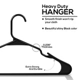 1 x RAW Customer Returns Utopia Home 50 Pack Sturdy Plastic Hangers 42cm - Durable, Thin and High Quality Felt Hangers for the Wardrobe - Designed for T-Shirts, Dresses, Blouses, Trousers, Jacket Black  - RRP €21.47