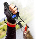 1 x RAW Customer Returns Fish lip gripper holder, digital fish scale with 1m tape measure ruler and 25 kg weight scale - RRP €38.99