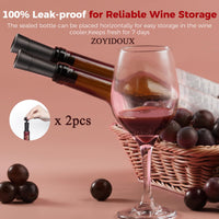 1 x RAW Customer Returns ZOYIDOUX 5-in-1 Electric Rechargeable Wine Corkscrew Aluminum Alloy Electric Wine Opener with Cutter, Pourer, 2 Vacuum Wine Corks, USB Charging Line, Gift Set for Wine Lovers - RRP €22.99