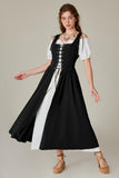 1 x RAW Customer Returns SCARLET DARKNESS Women s Ren Faire Carnival Dress Rockabilly with Pockets Viking Medieval Dress Black XXL - RRP €49.99