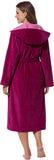 1 x RAW Customer Returns Morgenstern bathrobe for women made of cotton with hood in fuchsia women s bathrobe long sauna coat terry cloth size XL Leonie - RRP €60.46