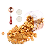 1 x RAW Customer Returns Comealltime Set of 248 Octagonal Sealing Wax with 2 Tealights and 1 Melting Spoon, Sealing Wax for Wax Seal Gold  - RRP €12.1