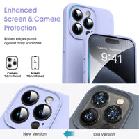 1 x RAW Customer Returns Supdeal Liquid Silicone Case for iPhone 15 Pro - Camera All-Round Protection Scratch-Resistant Integrated Soft Microfiber 4 Layer Full Protection Shockproof Gel Rubber Phone Case, 6.1 Inch, Purple - RRP €21.6