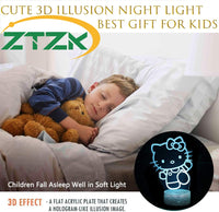 1 x RAW Customer Returns ZTZK Kitty Lamp, Cute Kitty Decorative Lamp - 3D 16 Colors Intelligent Remote Control Night Light for Kitty Gifts for Girls, Christmas Gifts, Children s Birthday Gifts - RRP €17.9