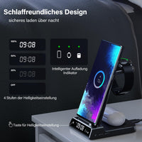 1 x RAW Customer Returns Phelinta 3 in 1 Inductive Charging Station for Samsung, Wireless Charger Charging Station for Samsung S24 Ultra S24 S23 Ultra S23 S22 S21 Z Flod 5 Z Flip 5, Wireless Charger for Galaxy Watch 6 5 4 3 - RRP €45.47