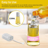 1 x Brand New Oil Sprayer Bottle 220 ml Oil Sprayer for Cooking Oil Spray Bottle Oil Glass Oil Spray for Cooking Air Fryer, Oil Dispenser Bottle with Funnels and Stickers - RRP €7.99