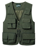 1 x RAW Customer Returns KTWOLEN Men s Outdoor Vest with Multiple Pockets Lightweight Fishing Vest Hunting Fishing Outdoor Camping Photography Sleeveless Fishing Jacket, A-army Green, XL - RRP €38.99