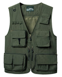 1 x RAW Customer Returns KTWOLEN Men s Outdoor Vest with Multiple Pockets Lightweight Fishing Vest Hunting Fishing Outdoor Camping Photography Sleeveless Fishing Jacket, A-army Green, XL - RRP €38.99