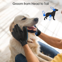 1 x RAW Customer Returns Pet Glove Gentle Grooming Glove Efficient Glove Massage Glove with Improved Five Finger Design - Perfect for Dogs and Cats - RRP €14.11