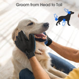 1 x RAW Customer Returns Pet Glove Gentle Grooming Glove Efficient Glove Massage Glove with Improved Five Finger Design - Perfect for Dogs and Cats - RRP €14.11