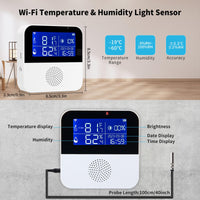 1 x RAW Customer Returns eMylo WiFi Thermometer Hygrometer Indoor, Tuya Room Thermometer WiFi Temperature Sensor with Smart App and Data Recording, for Baby Room, Greenhouse Accessories, Garage - RRP €28.99