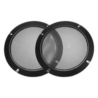 1 x RAW Customer Returns sourcing map 2pcs Speaker Grille Cover 6.5 inch 184mm Mesh Decorative Circle Subwoofer Protector Black - RRP €24.86