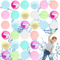 16 x Brand New TOPJOWGA Reusable Water Balloons, 30 Pieces Water Bomb Balls Set, Silicone Water Balloons Water Toys, Quick Fill Water Bombs, Water Bombs Water Balloons for Pool Summer Party - RRP €307.2