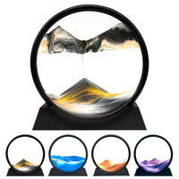 1 x RAW Customer Returns Adevar Sand Pictures for Rotating, 3D Sand Picture with Plastic Base Flowing Hourglass Aesthetic Dynamic Sand Art Picture for Living Room Office Work Table Sand Art Black Sandscape 7 Sand Landscape - RRP €17.03