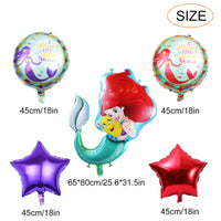 2 x Brand New Mermaid Birthday Decoration 10 Pieces Mermaid Foil Balloons Mermaid Theme Party Decoration Mermaid Balloons Set Red and Purple Birthday Decoration Girls for Mermaid Party Supplies - RRP €38.4