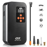 1 x RAW Customer Returns Cxy Electric Air Pump Car Compressor with LED Light Tire Pressure Gauge - Quick Inflation Portable Car Air Pump Bicycle Air Pump Compressor for Car, Bicycle, Motorcycle, Ball - RRP €19.74