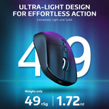 1 x RAW Customer Returns VGN Game Power Attack Shark X6 Superlight Wireless Gaming Mouse with RGB Charging Station, 49g Ultralight Mouse, 26000DPI, PixArt PAW3395, 2.4G BT Wired, Up to 200 Hours Battery, G502, PC Mac, Black - RRP €55.45