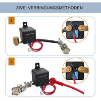 1 x RAW Customer Returns Battery Isolator Switch with Remote Control Upgrade Kill Switch for Automobiles, Boats, RVs, Trucks DC12V 250A Anti-Theft with 2 Keys Black - Negative Line Is Down  - RRP €40.33