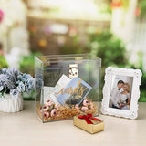 1 x RAW Customer Returns SUMNACON Acrylic Wedding Card Box Gift Card Box with Lock for Anniversary Christmas Wedding Birthday Baby Shower Party Gift Decoration Transparent Square, Large  - RRP €33.26