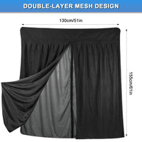 1 x RAW Customer Returns ZWPARTS Magnetic Van Insect Screen Tailor-Made for VW T6, Two-Layer Car Insect Net Mosquito Nets for Sliding Door, Zipper in the Middle Door Insect Screen - RRP €65.53