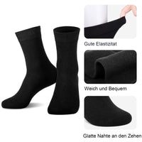 2 x Brand New Fullluwaa Pack of 12 Pairs Cotton Socks for Men and Women Black,35-38 - RRP €48.38