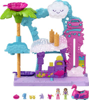 2 x Brand New Polly Pocket Pollyville Pink Flamingo Car Wash Set with 2 mini-figures, a color-changing car and accessories for playing in the water, Children s Toy, Ages 4 and up, HHJ05 - RRP €38.4