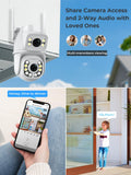 1 x RAW Customer Returns ANBIUX 2.5K 6MP outdoor surveillance camera with dual lens, 355 PTZ camera surveillance outside, WLAN camera outdoor with night vision in color, automatic tracking, 2-way audio, IP66 - RRP €49.99