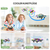 1 x RAW Customer Returns Mini Drone with Camera HD 1080P for Children Beginners Tomzon RC Quadcopter with Colorful LED Light, Long Flight Time, 360 Propeller Protection Throwing Go 3D Flip, Helicopter Remote Controlled - RRP €48.1