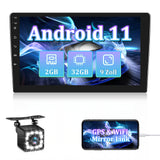 1 x RAW Customer Returns  2G 32G CAMECHO Android 11 car radio 2 DIN with 9 inch screen, car radio with Bluetooth hands-free system WiFi GPS FM RDS Mirror Link Dual USB SWC rear view camera - RRP €156.29