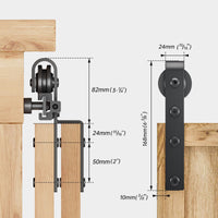 1 x RAW Customer Returns AONAYIOA 5FT 152CM Cabinet Mini Sliding Door Hardware Kit, sliding door fitting, sliding door complete set, sliding silent, for single door TV stand, small wardrobe no cabinet door  - RRP €87.52