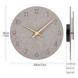 1 x RAW Customer Returns Warminn MDF Wooden Wall Clock No Ticking Noise Silent Modern 30cm Quartz Large Battery Operated Wall Clock Easy to Read for Room Home Kitchen Bedroom Office School Grey  - RRP €23.39