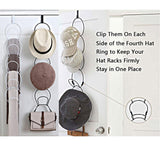 1 x RAW Customer Returns LINFIDITE 10pcs Hat Stand Hanger Organizer Closet Hanging Baseball Cap Display Storage Rack for Scarves, Handbags, Towels, Ties Over the Door, Wall Mounted with Hooks, White - RRP €18.14