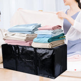 1 x RAW Customer Returns 6 pieces storage bag xxl blue clothes storage organization moving boxes clothes storage clothes bags moving bags storage bag for duvets storage boxes clothing large - RRP €39.99