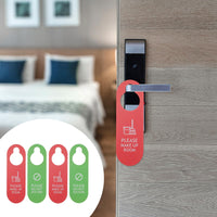 1 x RAW Customer Returns VILLCASE 4 Pieces Do Not Disturb Sign Hanger - Makeup Room Door Hanger Creative Sign Door Sticker Door Knob Hanging Tag for Hotel - RRP €25.37