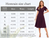 1 x RAW Customer Returns Homrain Women s Bridesmaid Dress For Wedding Guests 1950s Retro Vintage Rockabilly Dress Summer Short Sleeve Dress Festive Knee Length Midi Length Evening Dresses Festive Party Dresses Burgundy M - RRP €51.99