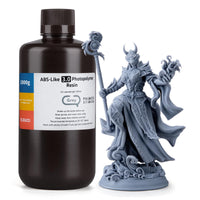 1 x RAW Customer Returns ELEGOO ABS-Like 3.0 3D Printer Resin, 405 nm UV-curing photopolymer resin for MSLA LCD DLP 3D printer, improved strength and toughness, high precision, low viscosity, 1000g gray - RRP €20.16