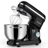 1 x RAW Customer Returns Vospeed Planetary Mixer 6QT Kitchen Robot 1500W Multifunction Professional Mixer with Whisk, Dough Hook, Cake Whisk, Stainless Steel Bowl Black  - RRP €105.99