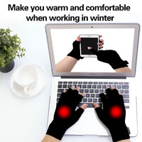 7 x Brand New USB Heated Gloves,Washable Heating Knitting Gloves,Heated Gloves Via USB,Winter Heating Gloves,Winter Hand Warm Gloves,Heated USB Gloves,USB Heated Knit Gloves - RRP €58.03