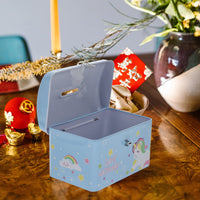 3 x RAW Customer Returns STOBOK Unicorn Money Box Metal Unicorn Money Box Children s Money Box Savings Box with Lock Coin Bank Savings Pot Money Bank Piggy Bank Storage Box for Birthday Unicorn Table Decoration Random Style  - RRP €41.07