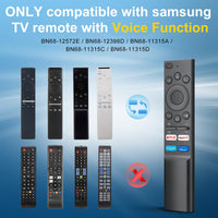 1 x RAW Customer Returns Voice Replacement for Samsung Smart TV Remote Control, Latest Updated Samsung Remote Control with Voice Function, with Netflix, Prime Video, Rakuten TV, Disney Buttons - RRP €25.2