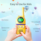 1 x RAW Customer Returns Inspireyes Rechargeable Kids Walkie Talkie, 48 Hours Working Time, 3 Kilometers Long Range, Birthday Gifts, Outdoor Toys for Kids Ages 3-12, 3 Pack - RRP €32.71